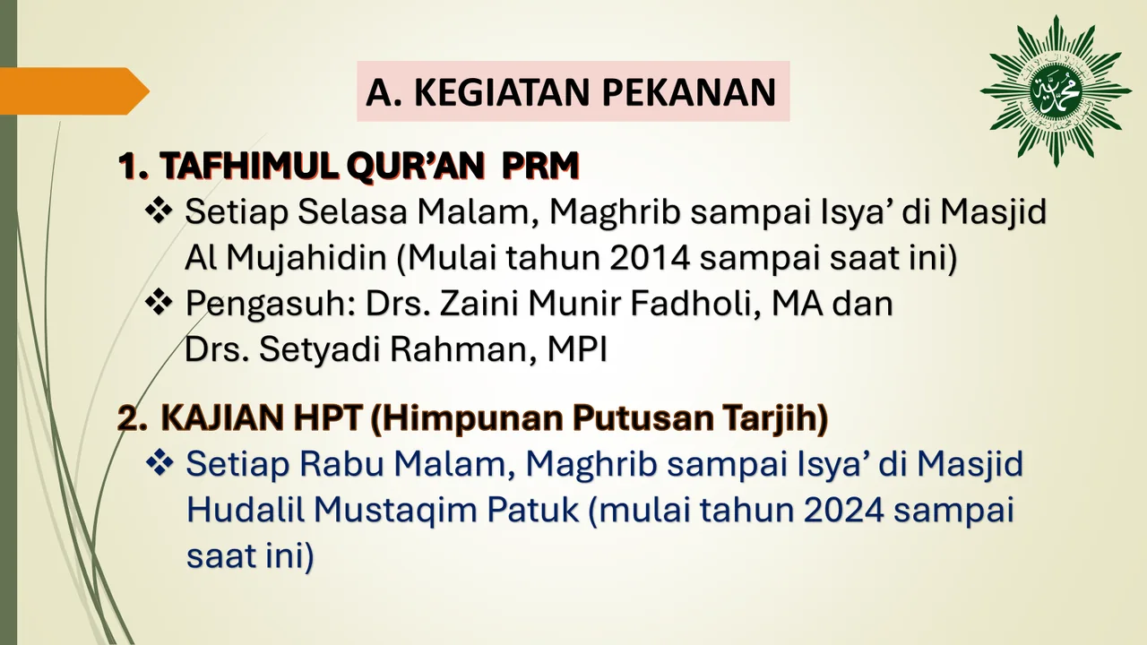 Program Pekanan