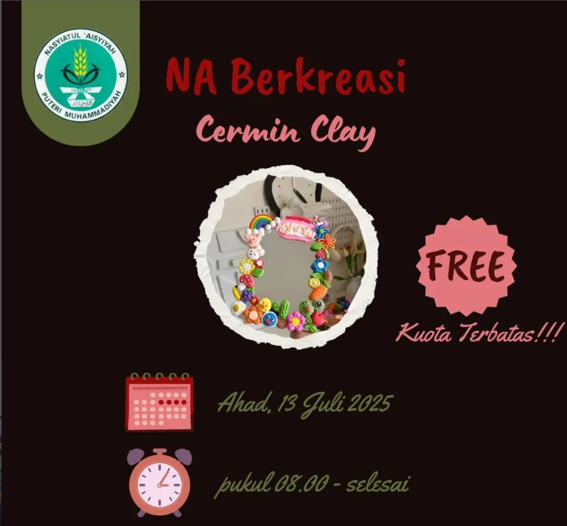 Poster NA Berkreasi Cermin Clay pada 13 Juli 2025.