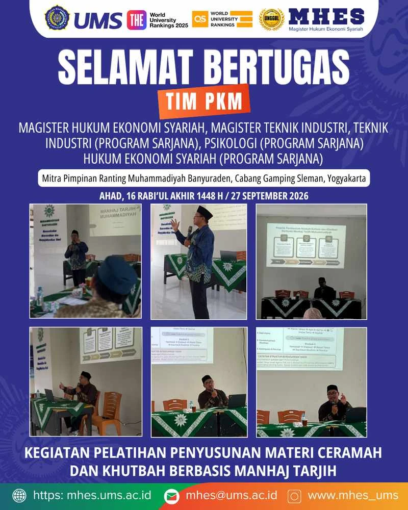 Dokumentasi sesi pemaparan materi pelatihan. Foto: Magister Hukum Ekonomi Syariah UMS.