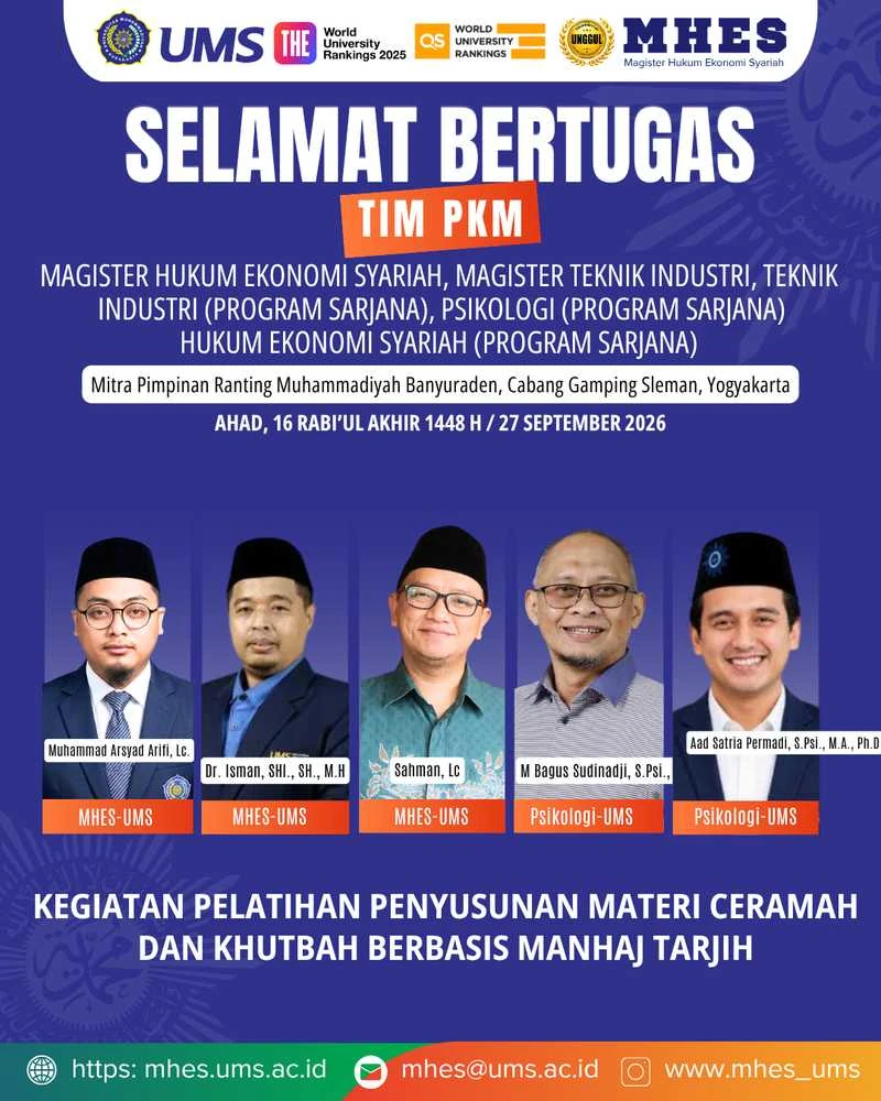 2026 09 27 Pelatihan Tarjih Ums Poster