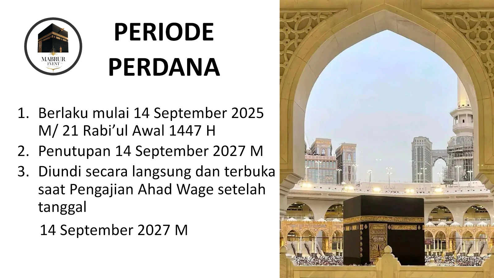 Mabrur Grand Prize Periode Program
